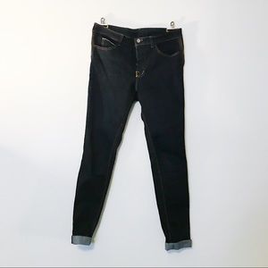 Raw Denim High Waist Skinny Jeans